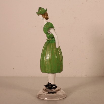 Female Figure Statue Blown Glass Murano Italy 1960s