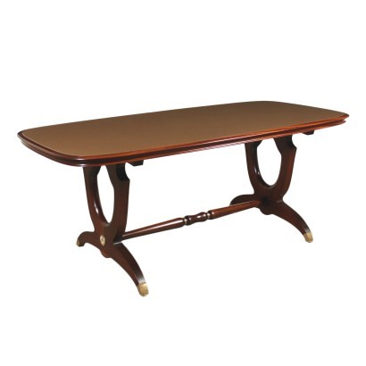 Table Vintage en Acajou Italie des Années 1950-1960