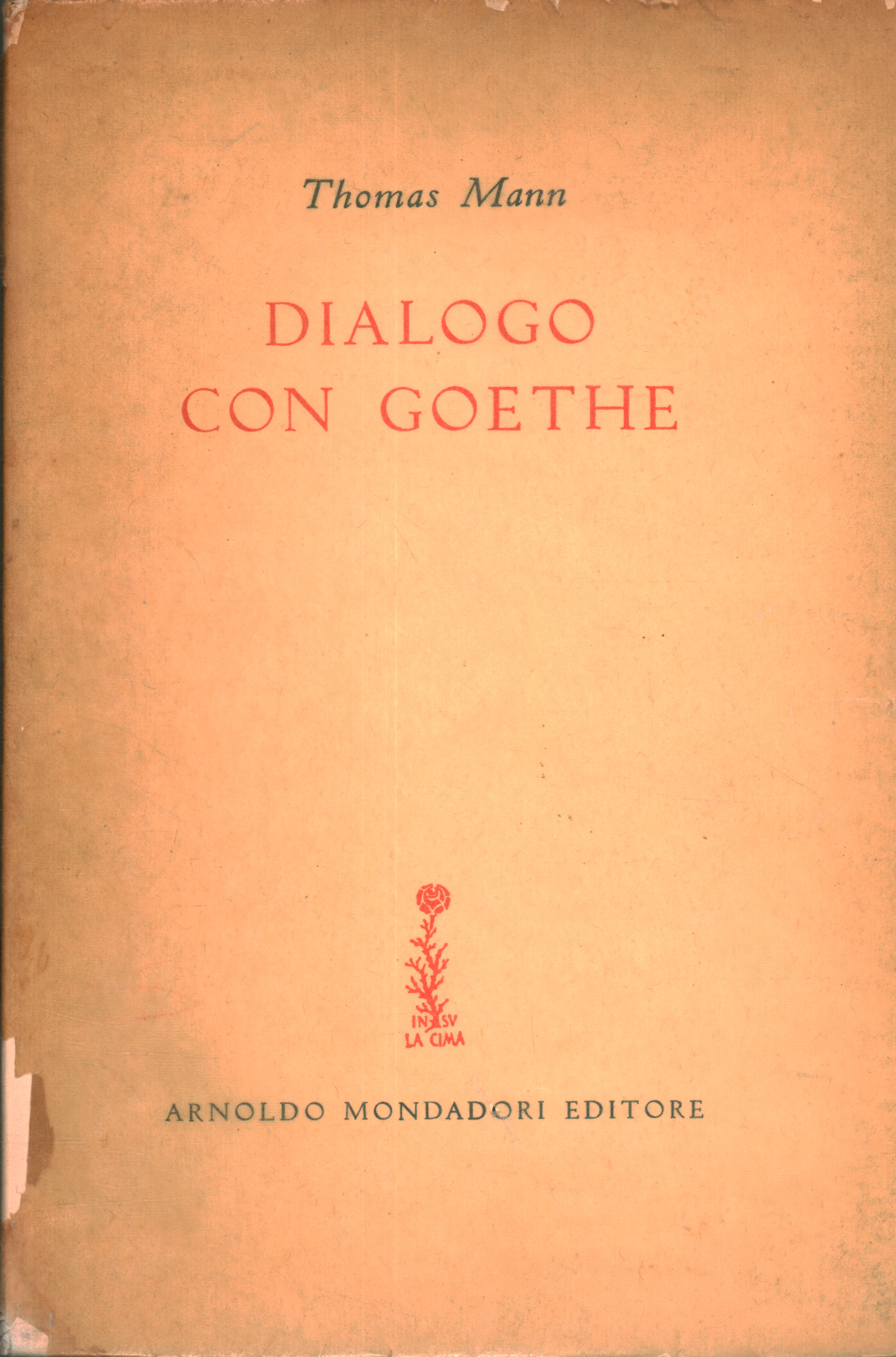 Dialogue with Goethe, Thomas Mann