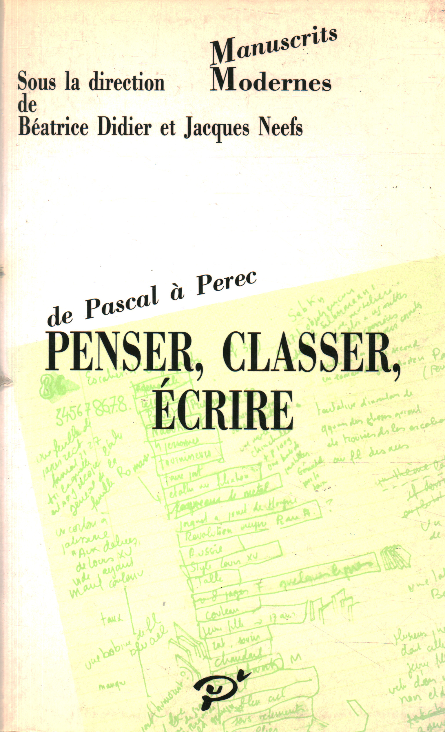 Penser, classer, écrire, Béatrice Didier Jacques Neefs