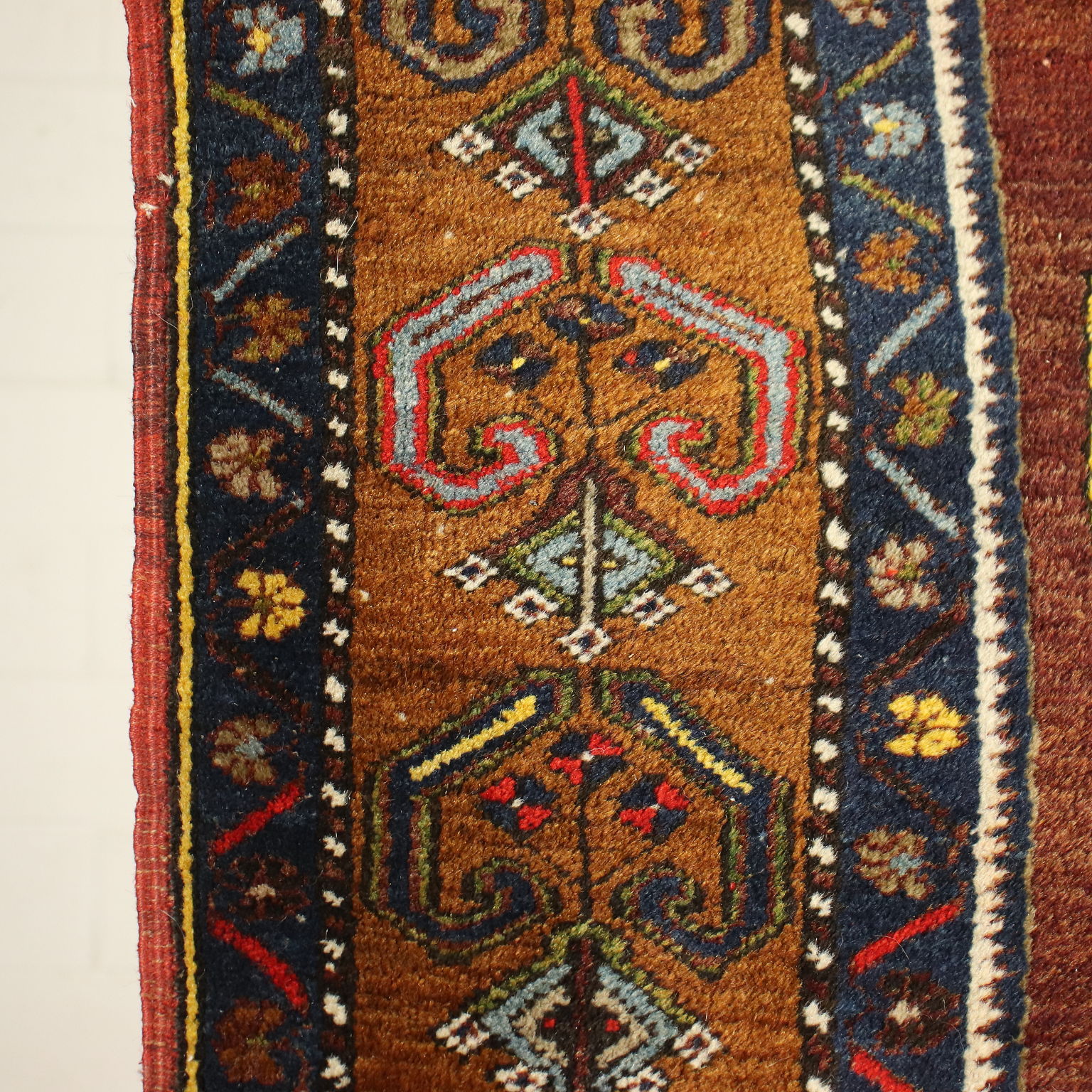 Tappeto Vintage Yalameh Turchia Lana Cotone Nodo grosso Fatto a Mano