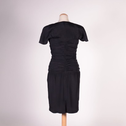 #vestido maxmara #maxmara piano #vintage elegante #moda vintage #vintage de los 80 #vintage de los 90, vestido negro vintage de Max Mara