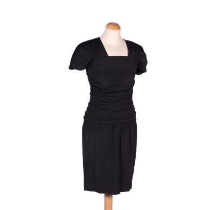 #vestido maxmara #maxmara piano #vintage elegante #moda vintage #vintage de los 80 #vintage de los 90, vestido negro vintage de Max Mara