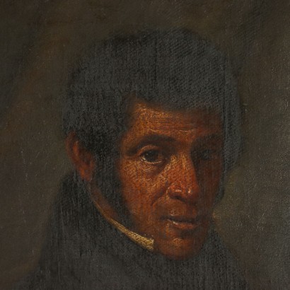 Male Portrait Oil on Canvas 19th Century