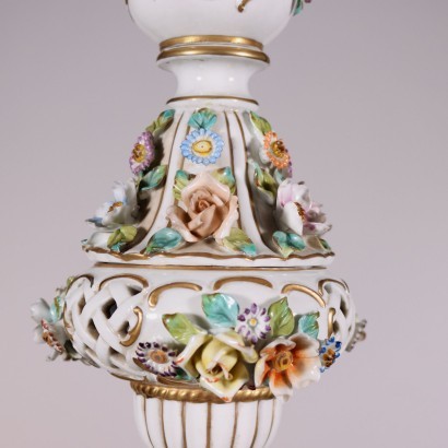 Lustre Style Capodimonte Céramique Émaillée - Italie XX Siècle