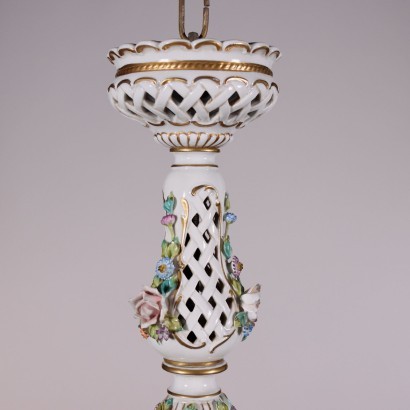 Lustre Style Capodimonte Céramique Émaillée - Italie XX Siècle