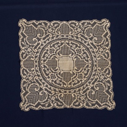 Square Filet Doily Cotton Italy '900