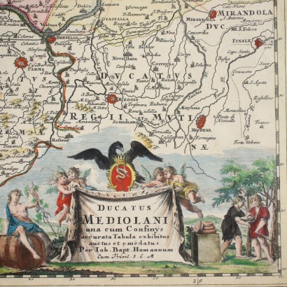 Map of the Duchy of Milan by J. H. Homann Germany XVIII C