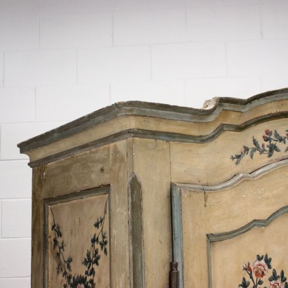 Armoire Piémontaise Bois Laqué Italie XVIII Siècle