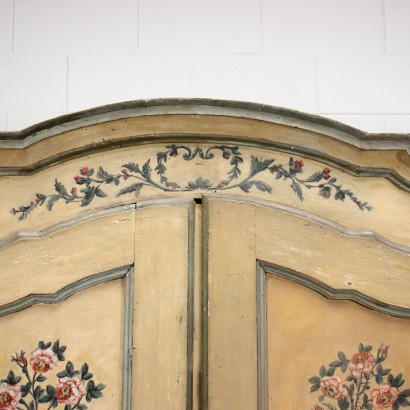 Armoire Piémontaise Bois Laqué Italie XVIII Siècle