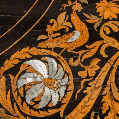 Inlaid Table Attr. to Luigi and Angiolo Falcini Chestnut - Italy XIX C