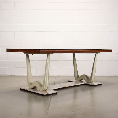 Table Bois Marbre - Italie Années 1950