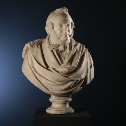 Male Bust Marble Italy 1838