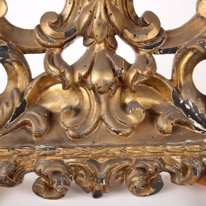 Cadre de Support avec Miroir Baroque Bois Italie XVIII Siècle