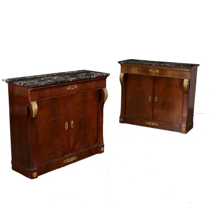 Paar Sideboard Mahagoni Frankreich XIX Jhd