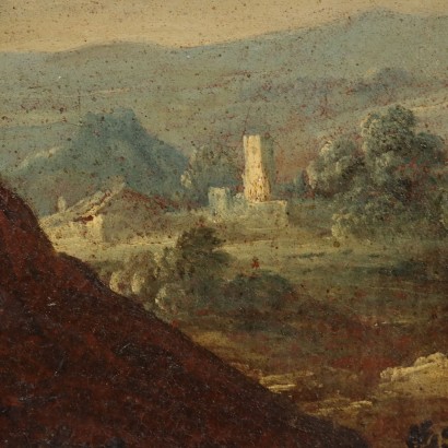 arte, arte italiana, pittura antica italiana,Paesaggio con San Gerolamo penitente,Paesaggio con San Gerolamo penitente