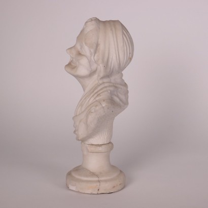 Bust of Old Woman Marble Italy XVIII Century