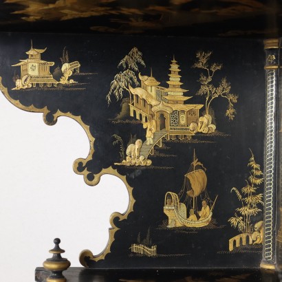 Chinoiserie Eckwandschränke Holz England XIX Jhd