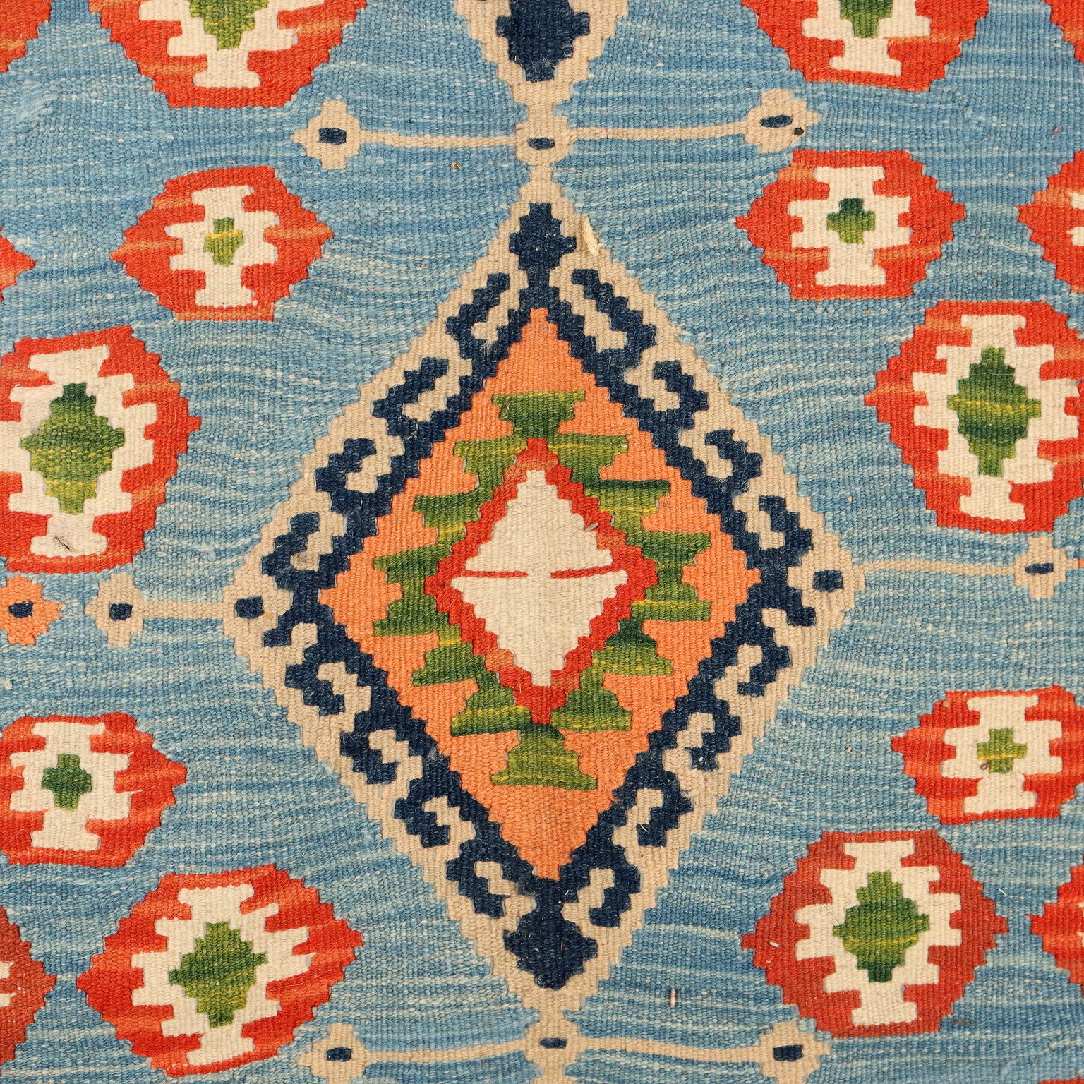 Tappeto Vintage Kilim Turchia Cotone Nodo Fine Fabbricazione Manuale