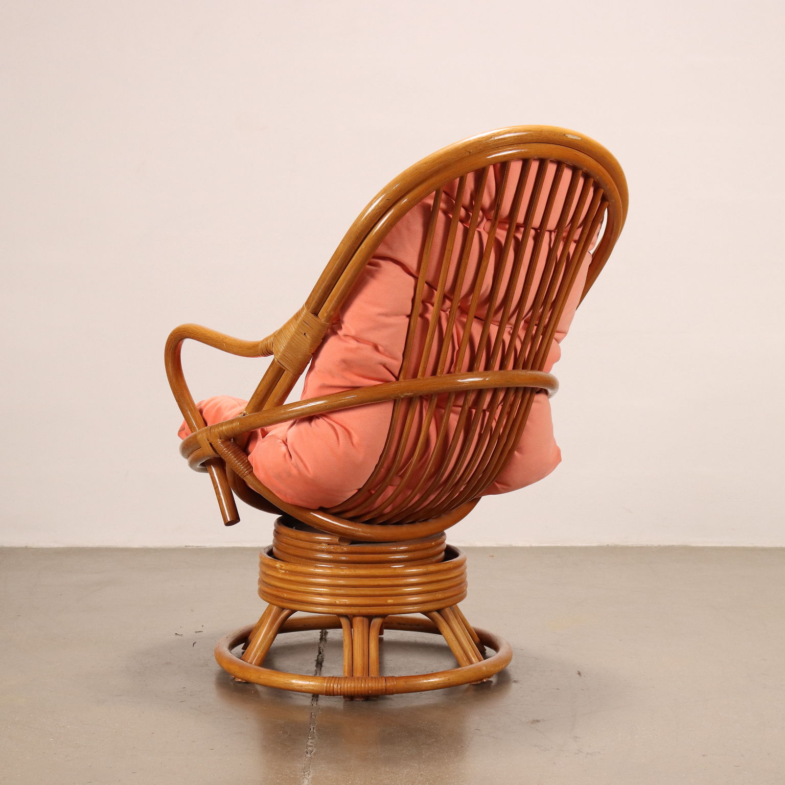 Korbsessel der dimanoinmano Jahre, Antiquitäten, moderne 1980er Sessel