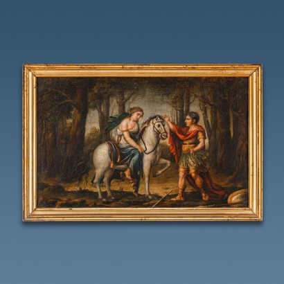 Gruppe von 4 Gemälden O. Furioso Öl auf Leinwand Italien XVIII Jhd