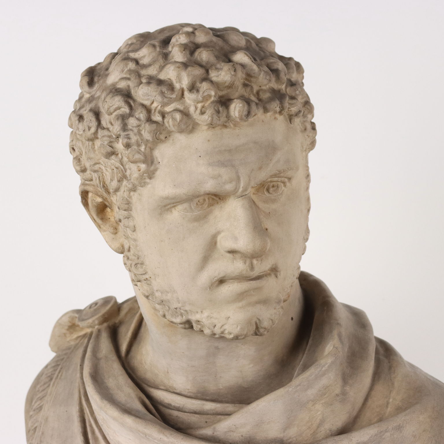 Bust of Caracalla on Column, Late 19th Century, Plaster for sale at Pamono