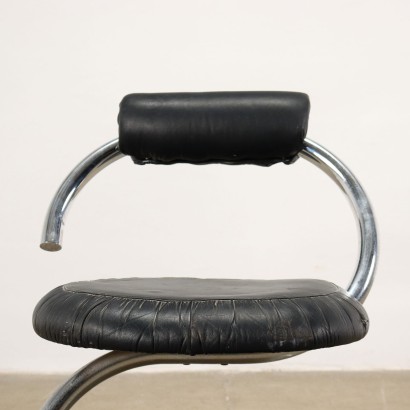 Groupe de 4 Chaises Cobra G. Stoppino Cuir Italie Années 1960-1970