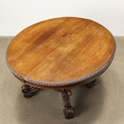 Table Néo-Renaissance Sapin France XIXe Siècle