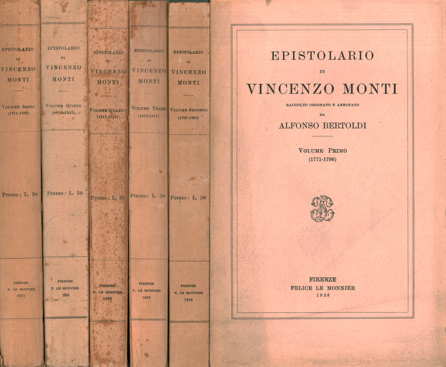 Brief von Vincenzo Monti (6 Bände)