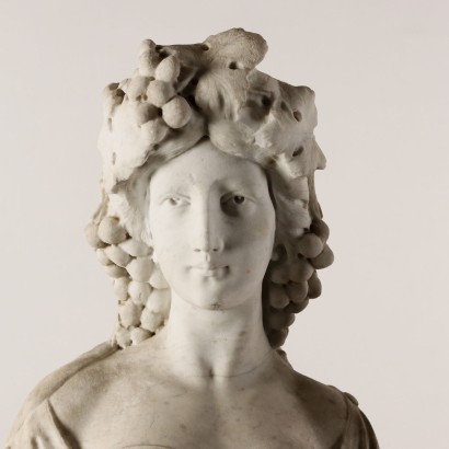 The Allegory of Autumn White Marble Italy XIX Century