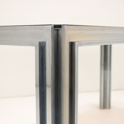 Table Verre Fumé Italie Années 1970