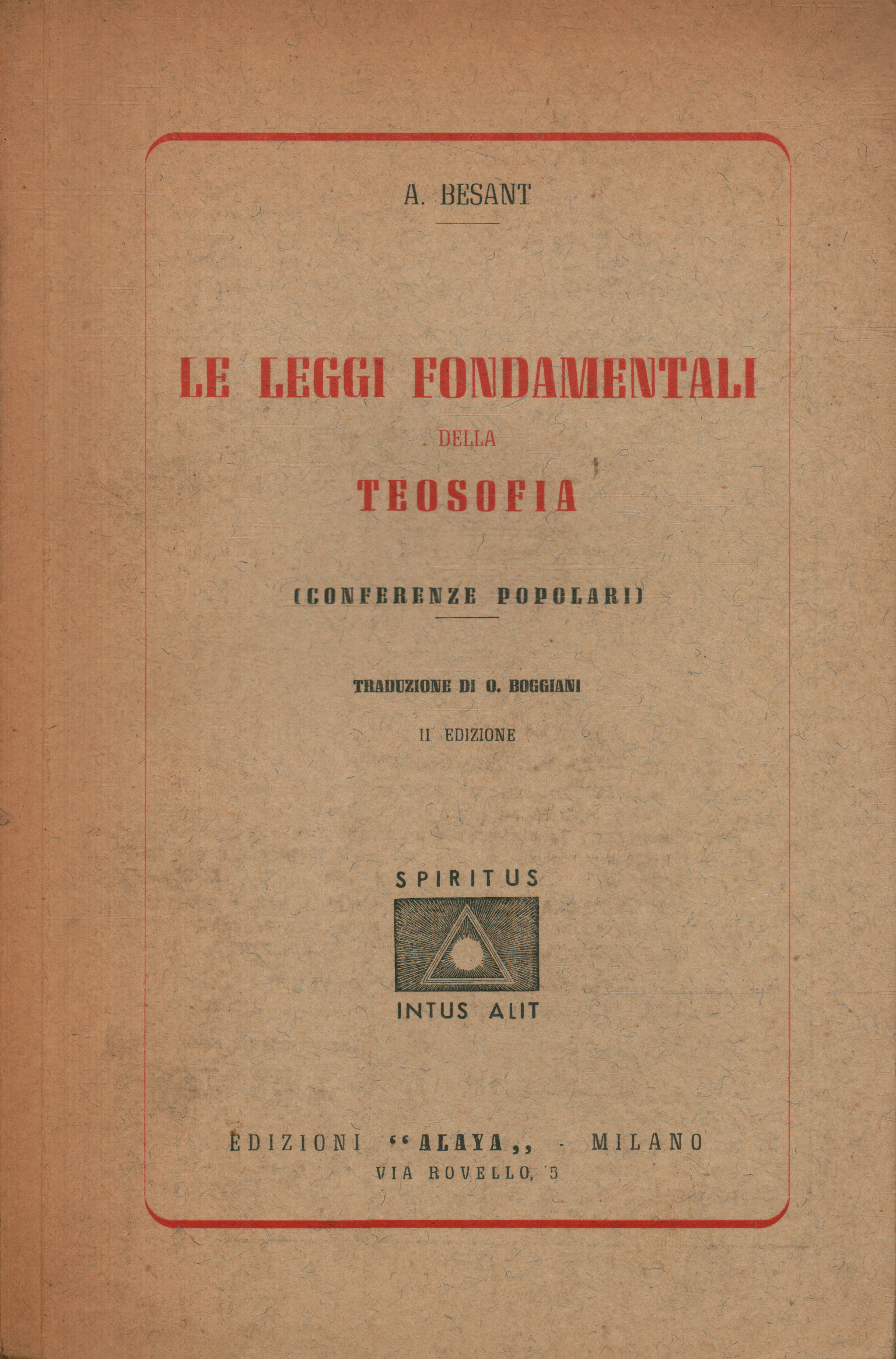 Le leggi fondamentali della teosofia