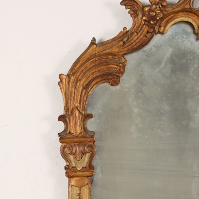 antiquariato, specchiera, antiquariato specchiera, specchiera antica, specchiera antica italiana, specchiera di antiquariato, specchiera neoclassica, specchiera del 800 - antiquariato, cornice, antiquariato cornice, cornice antica, cornice antica italiana, cornice di antiquariato, cornice neoclassico, cornice del 800,Specchiera Laccata e Dorata in Stile