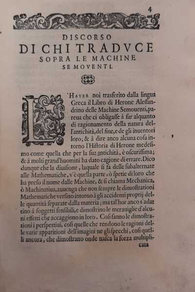 Di Herone Alessandrino De gli automati, overo machine se moventi, Libri due, ...