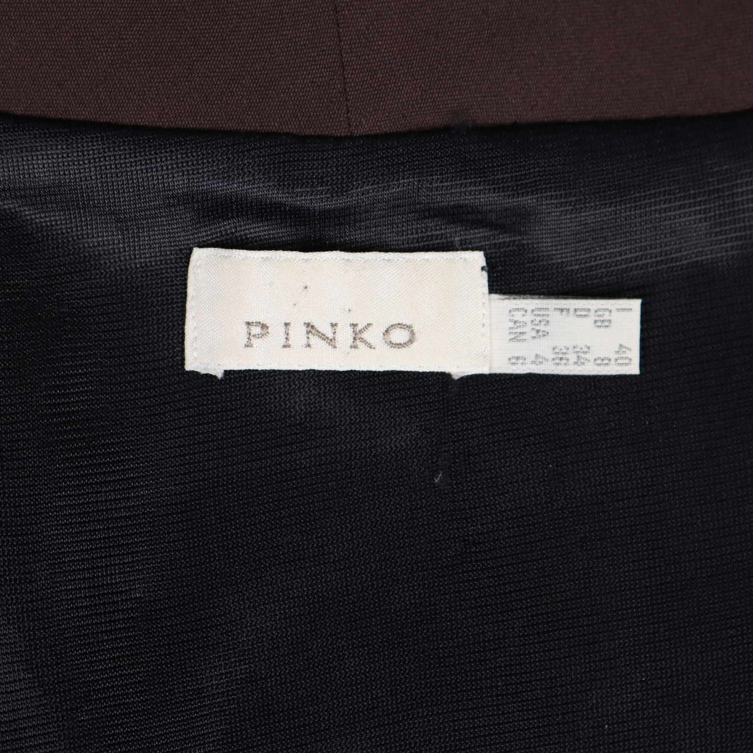 Robe Pinko Second Hand en Tissu Marron P. 40 Italie