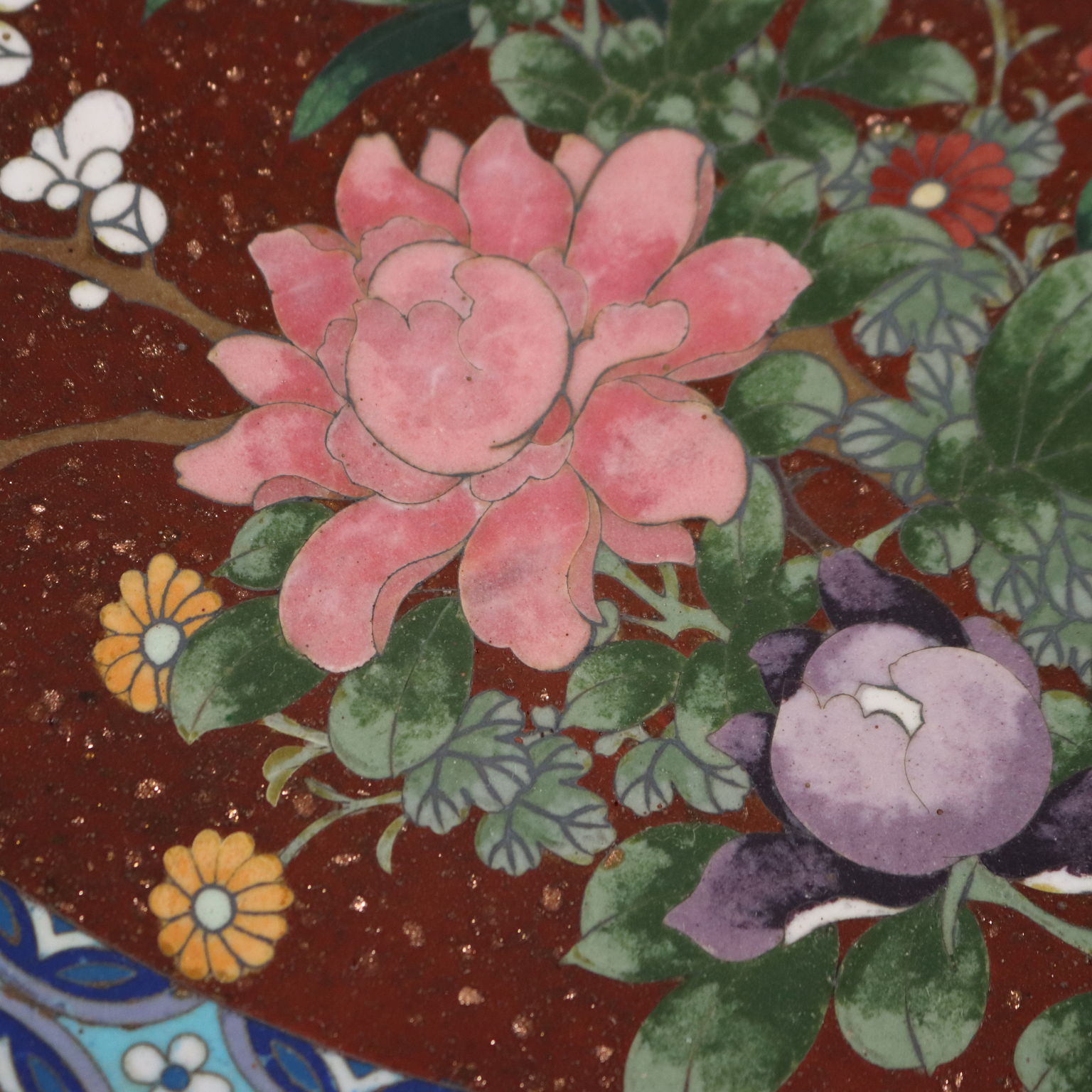 Antikes Teller aus Cloisonné-Email Japan Meiji Zeit 1890 ca.
