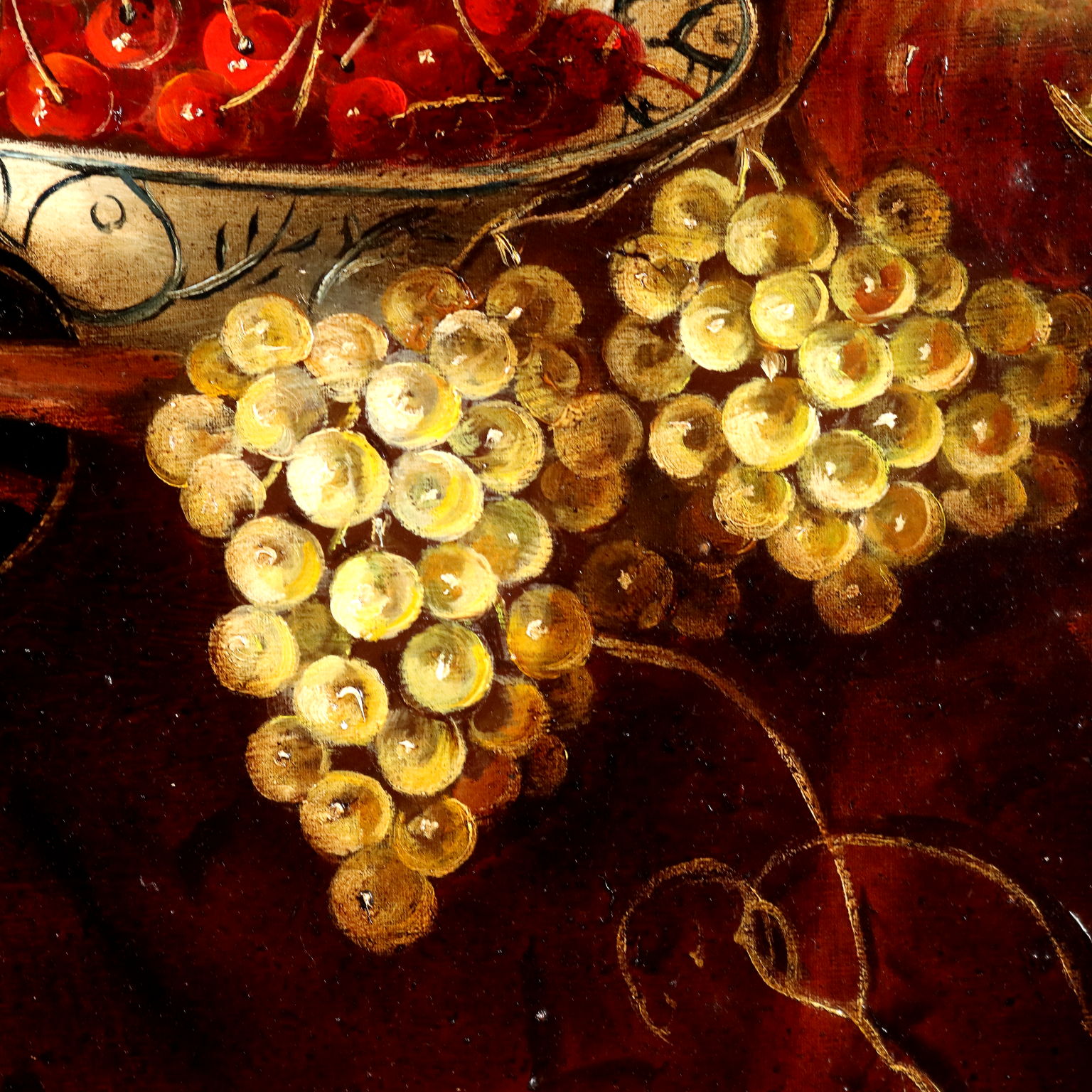 Antikes Gemälde Stilleben Öl auf Leinwand Italien des XIX Jhs