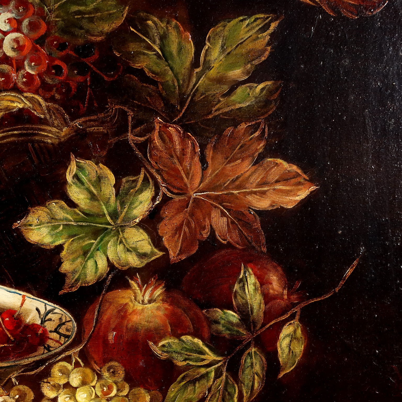Antikes Gemälde Stilleben Öl auf Leinwand Italien des XIX Jhs