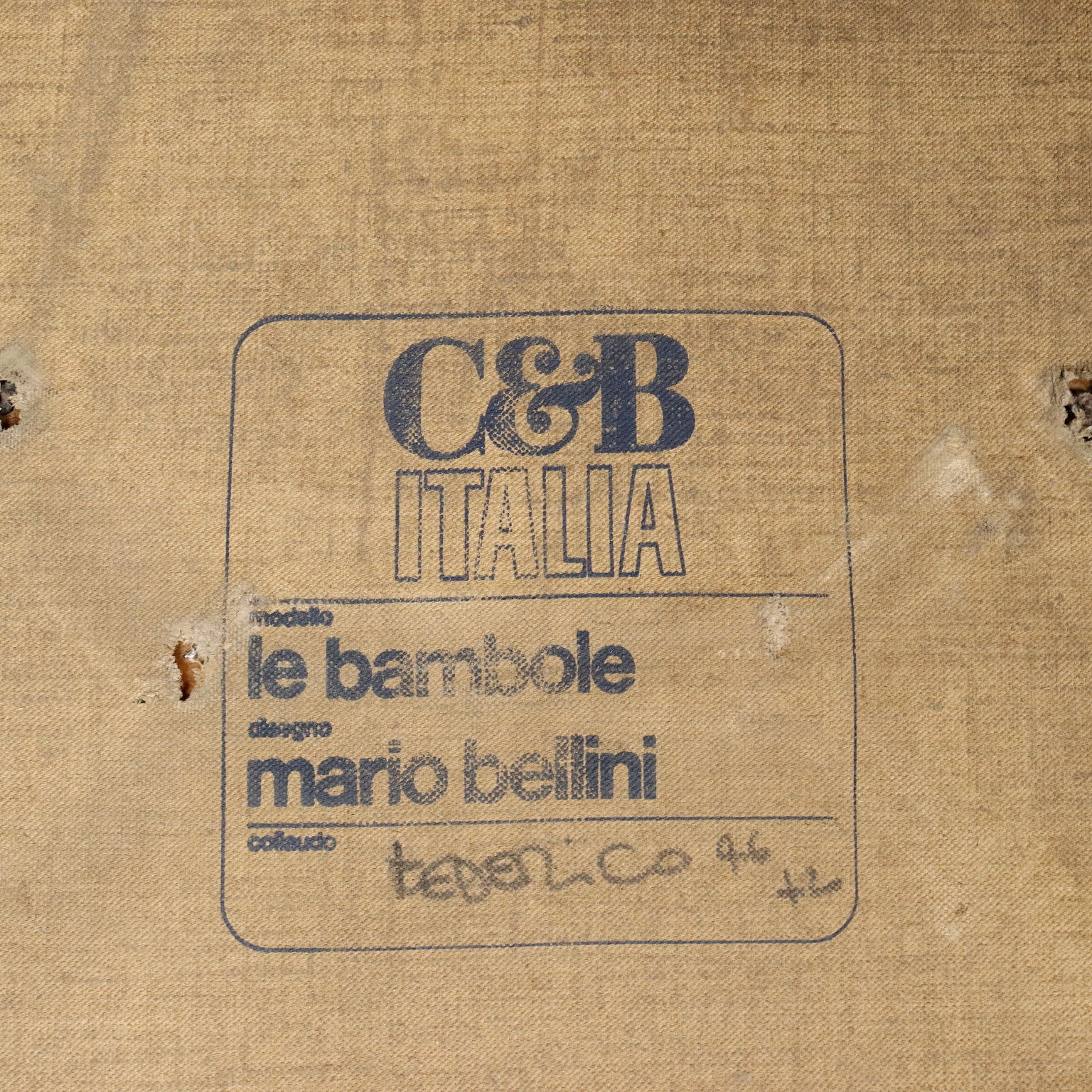 Fauteuil Vintage CeB Le Bambole Design Mario Bellini Années 80