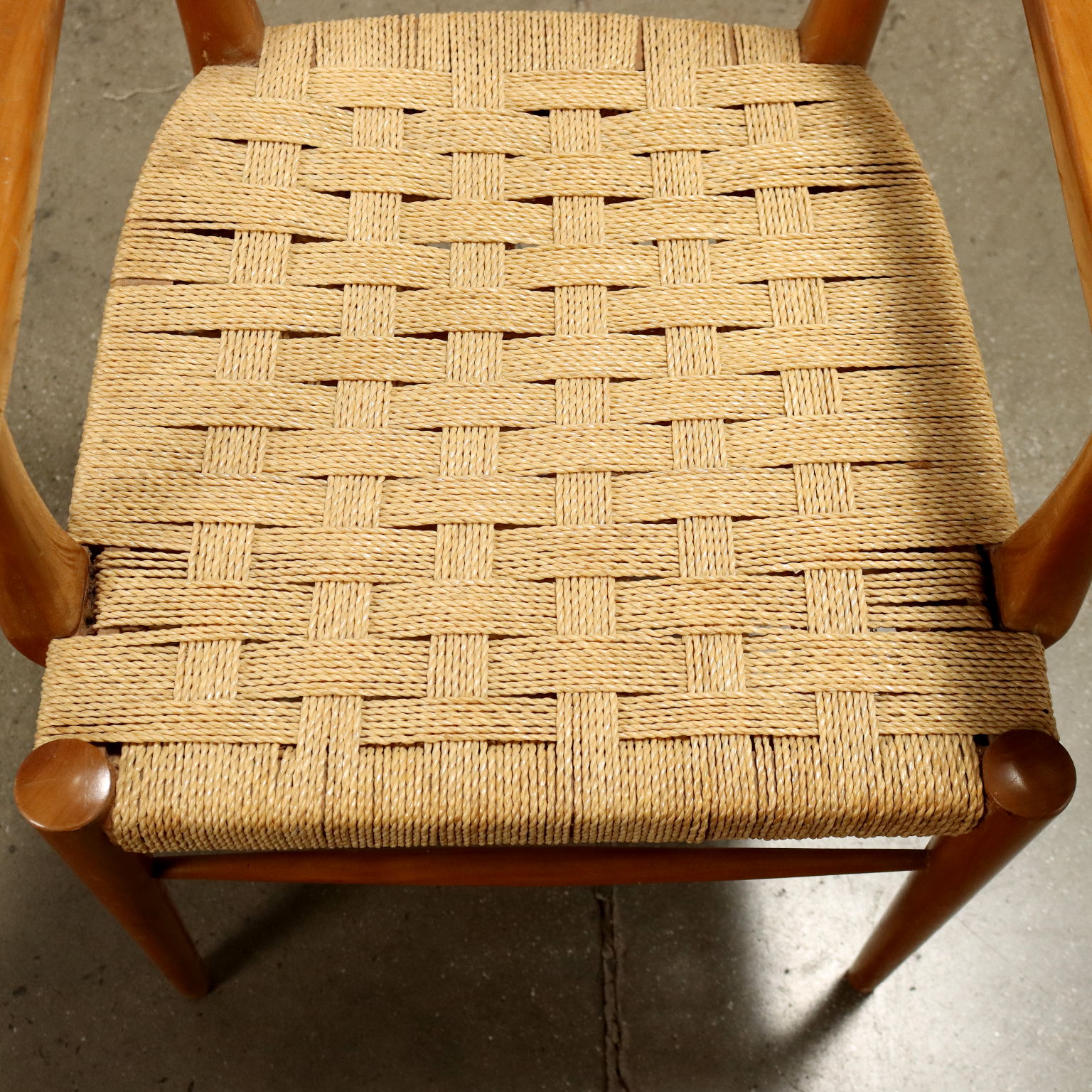 Paar Vintage Kleine Stühle aus Buchenholz Italien der 50er Jahre