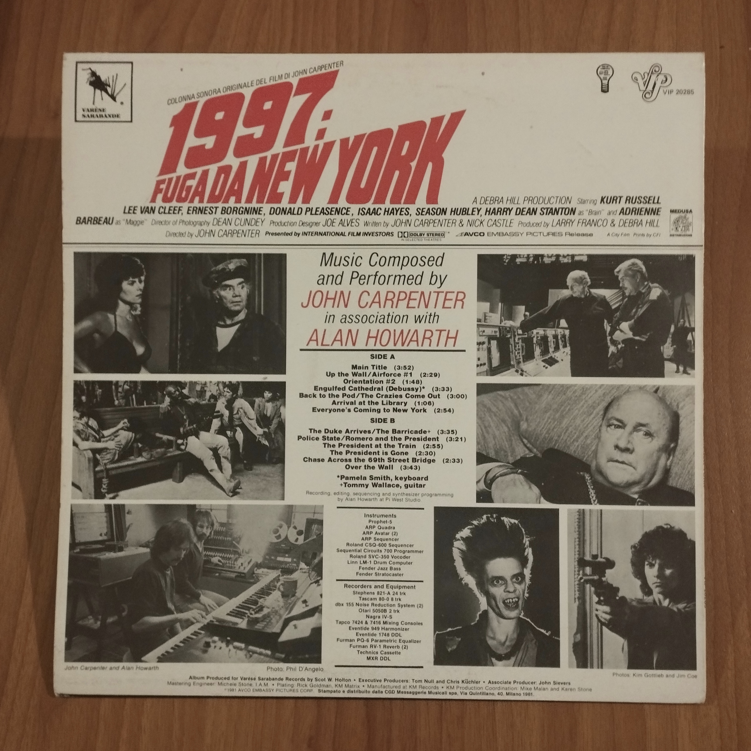 John Carpenter Alan Howard 1997: Fuga da New York VIP 20285 SELECT